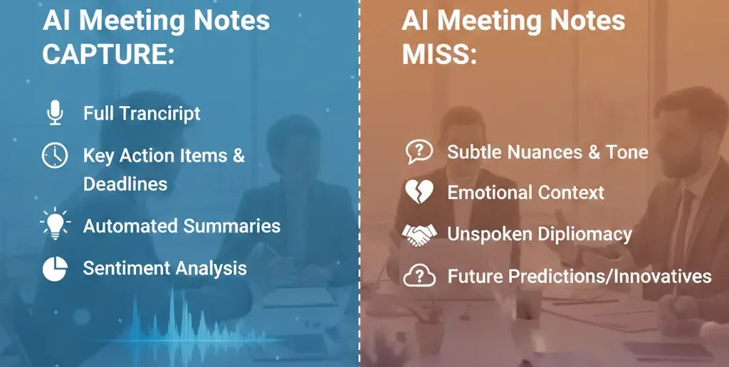 Strengths and limits of AI meeting notes
